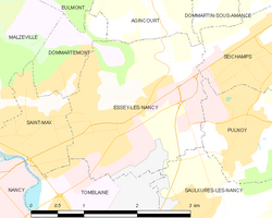 Map commune FR insee code 54184